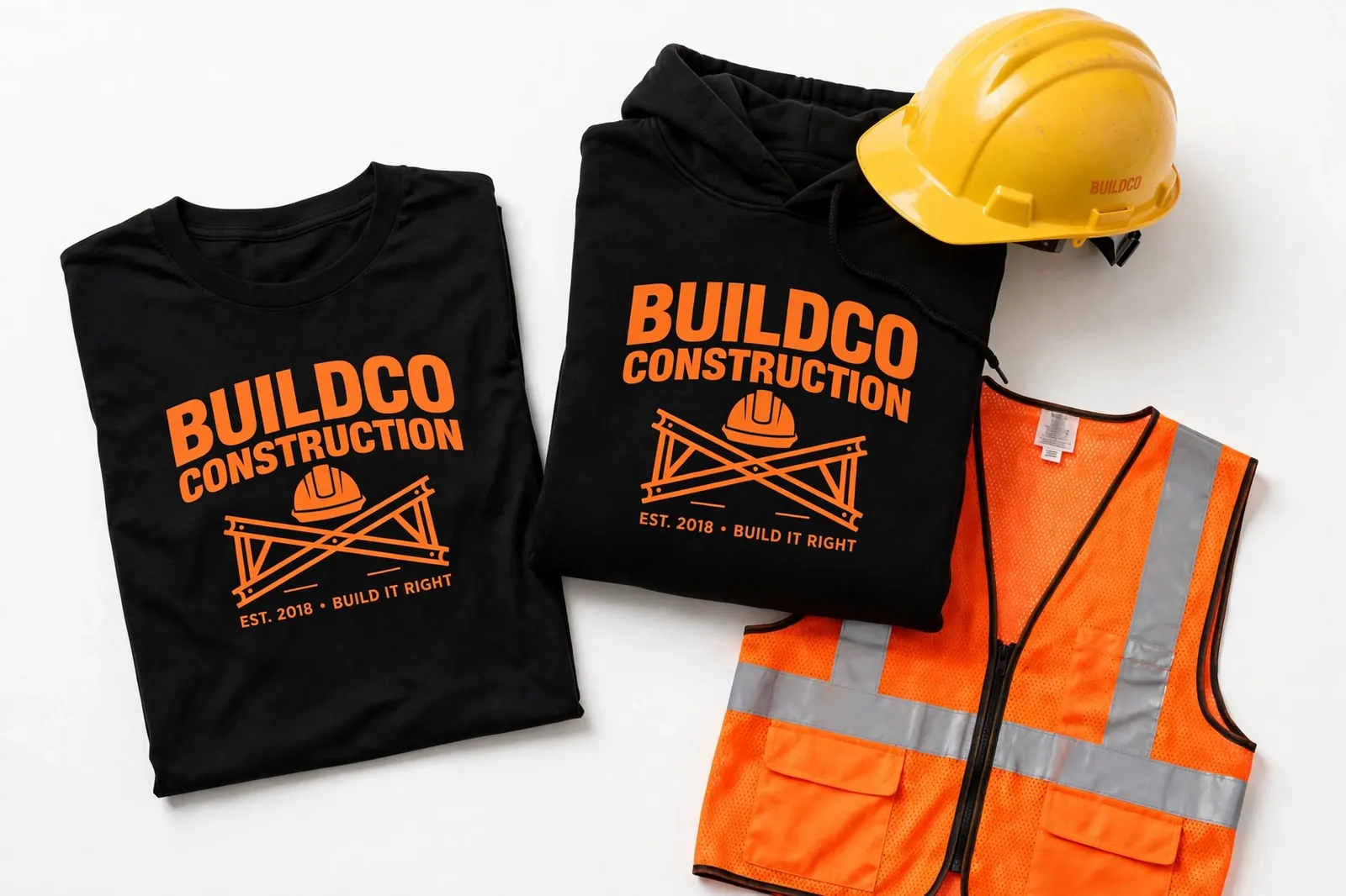 Construction company branded workwear