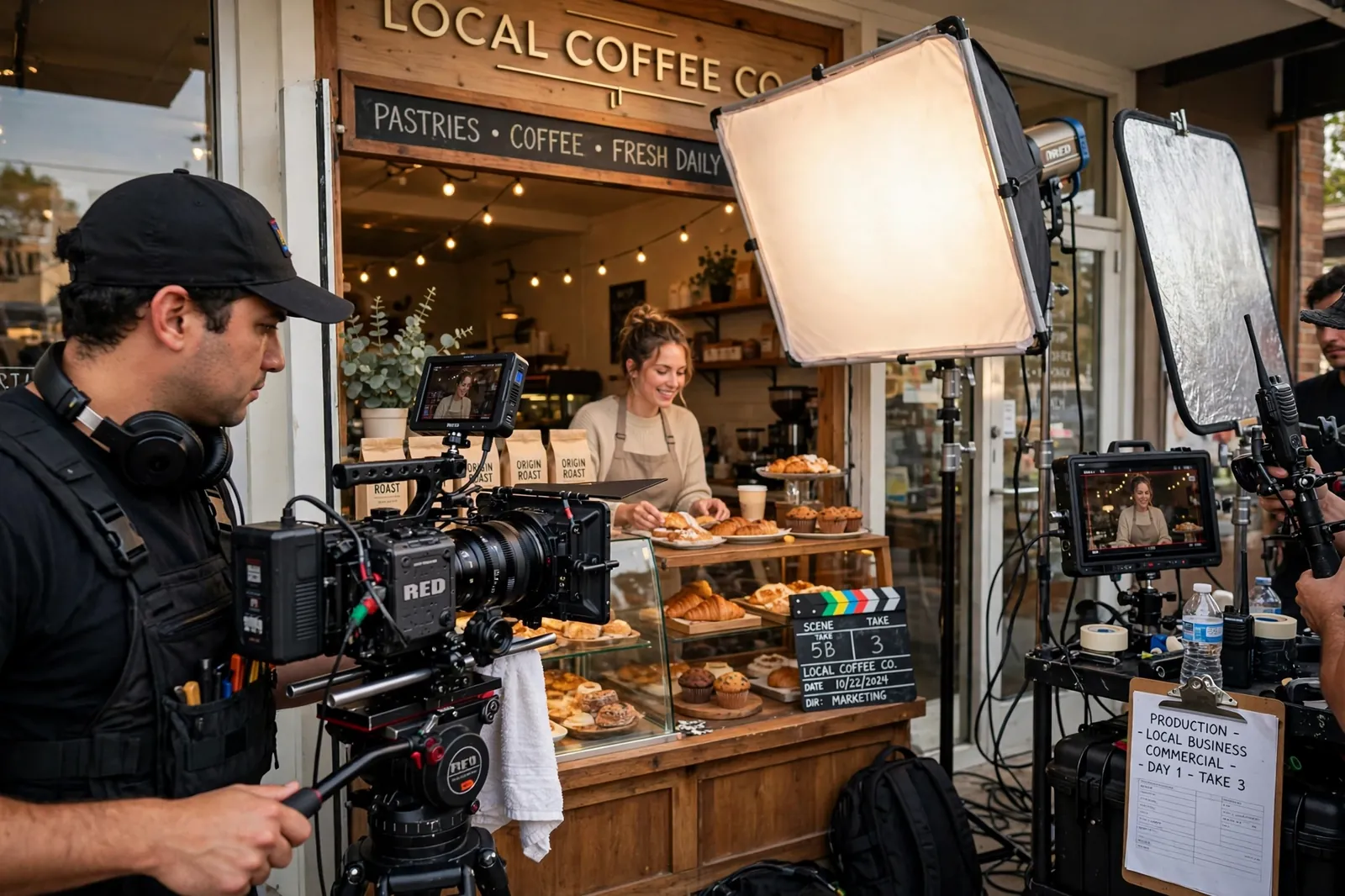 Marketing video production behind the scenes